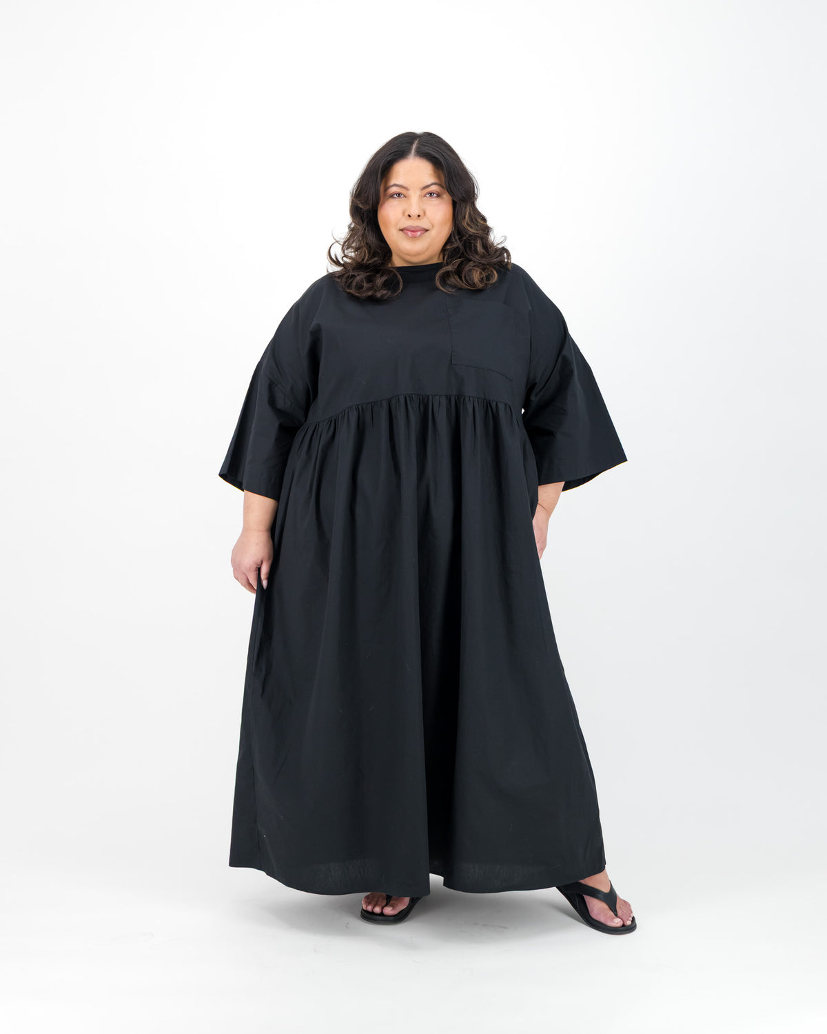 Black Pocket Maxi Dress