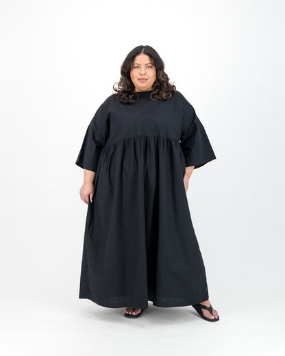 Black Pocket Maxi Dress
