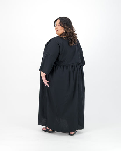 Black Pocket Maxi Dress