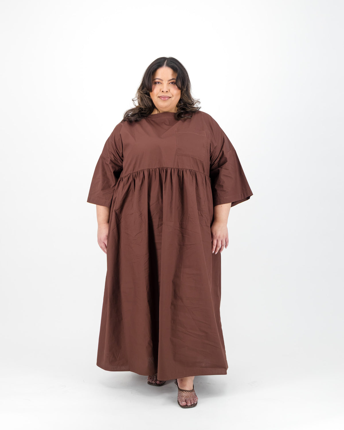 Chocolate Pocket Maxi Dress