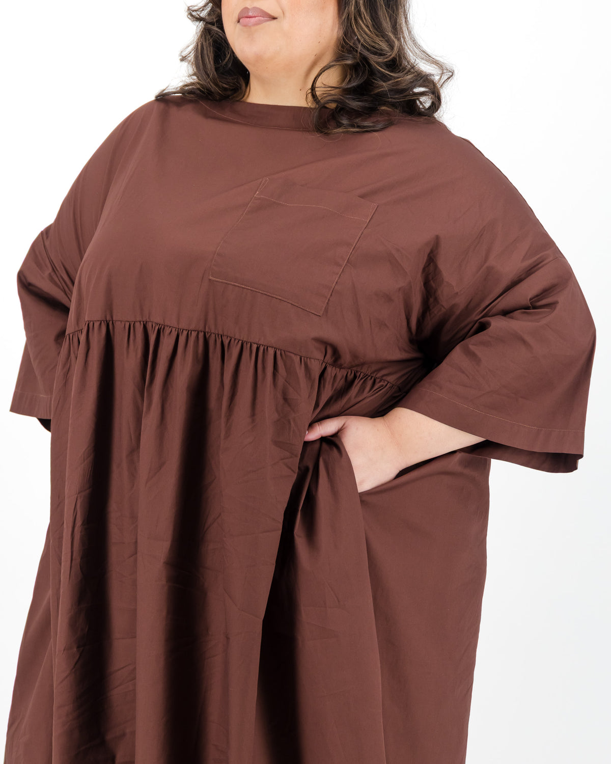 Chocolate Pocket Maxi Dress