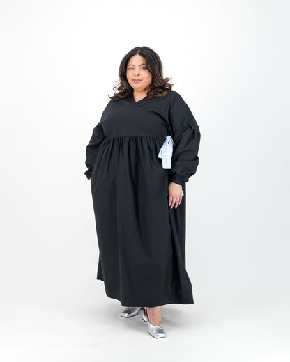 Black Wrap Maxi Dress