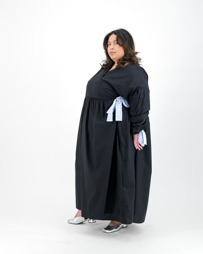 Black Wrap Maxi Dress