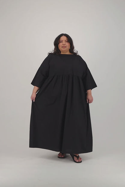 Black Pocket Maxi Dress
